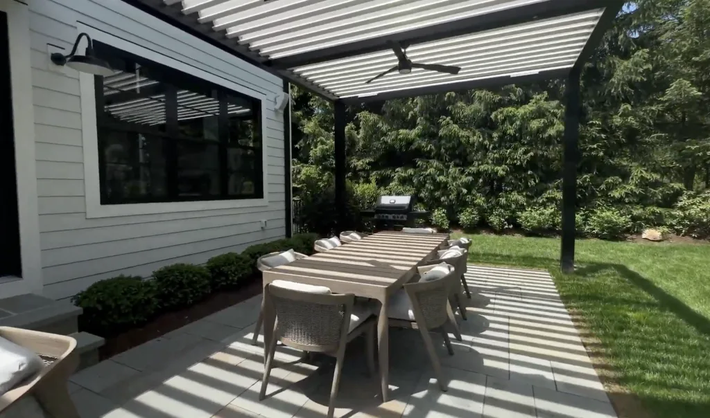 r-blade in a beautiful backyard